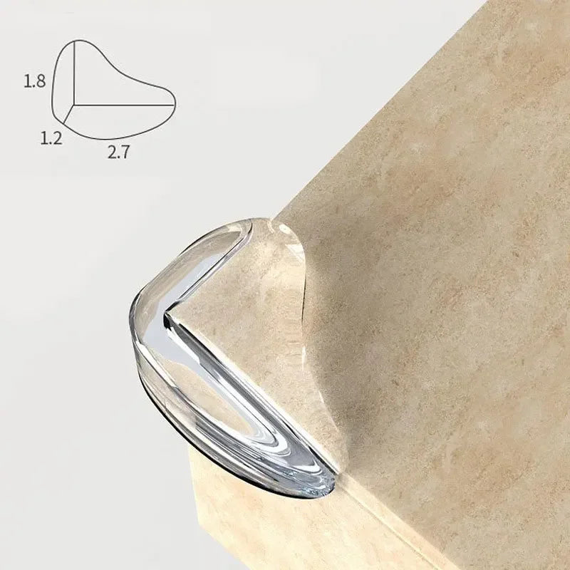 2pcs Transparent Silicone Baby Safety Table Edge & Corner Guards – Anti-Collision Protector for Furniture & Home Safety