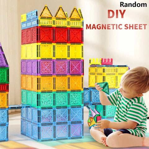 Colorful 3D Magnetic Building Blocks for Kids – Educational DIY STEM Toys to Enhance Fine Motor Skills, Creative Magnet Bricks for Toddlers & Children Ages 3+