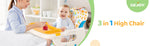 Sejoy 3-in-1 High Chair for Babies & Toddlers – Adjustable Backrest, Removable Tray & Washable Cushion – ASTM & CPC Certified Feeding Chair