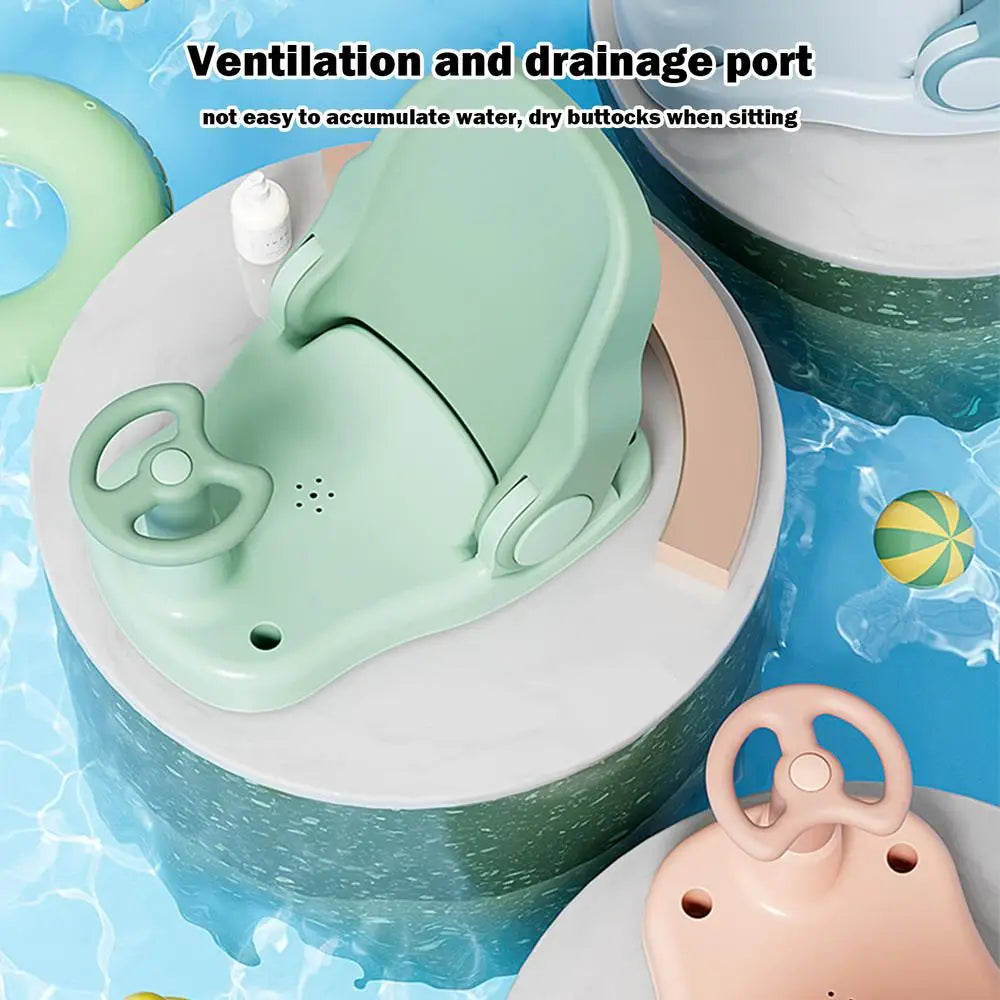 Toddler Bathtub Seat Toddler Shower Seat With Adjustable Backrest Portable Baby Bath Chair With Suction Cup Base Non-Slip Bath