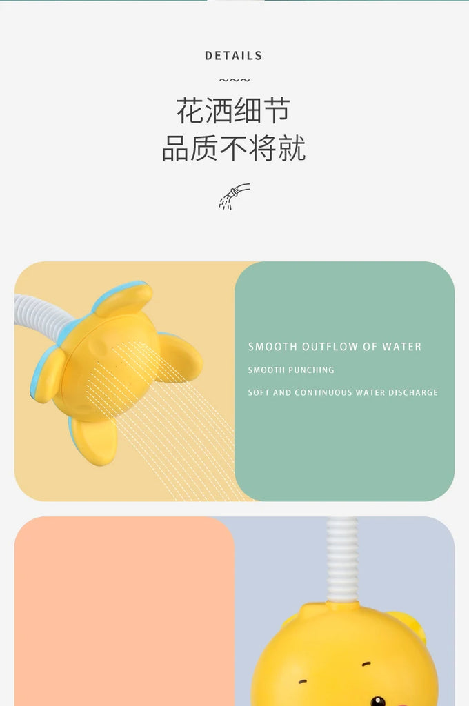 New Baby Bath Kids Toys Rainbow Shower Pipeline Yellow Ducks Slide Tracks Bathroom Educational Water Game for Children Gifts Toy