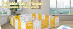 Babycare Playpen, Foldable Playpen with 14 Panels for Babies and Toddlers, Adjustable Baby Fence, Safety Play Yard with Gates fo