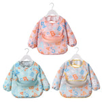 Toddler Long Sleeve Scarf Waterproof Art Smock Feeding Bib Apron Pocket Infant Boys Girls Burp Cloth Bandana Bibs supplies