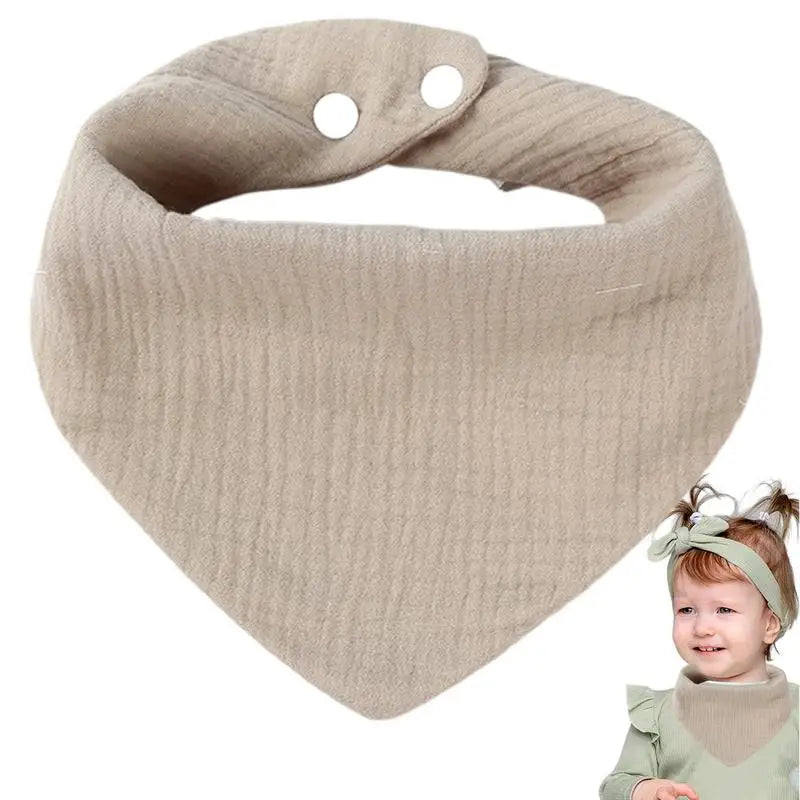 Toddler Bandana Bibs Absorbent Cotton Triangle Teething Bib Toddle Drooling Bibs Solid Color Toddler Drool Bibs for Feeding