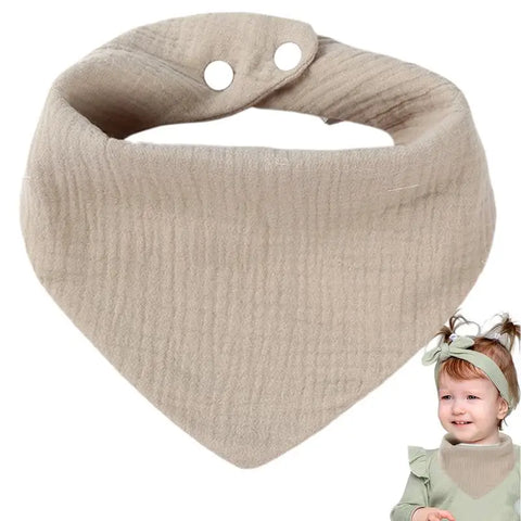 Toddler Bandana Bibs Absorbent Cotton Triangle Teething Bib Toddle Drooling Bibs Solid Color Toddler Drool Bibs for Feeding