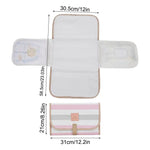 Portable Diaper Changing Pad Foldable Waterproof Washable Diaper Changing Pad Portable Soft Baby Changing Pad For Travel Or Home