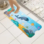 Baby Bath Mat Non Slip Cartoon Pattern Extra Long Kids Bathtub Mat 40 X 16 Inch Machine Washable Toddler Baby Bathtub Mat With