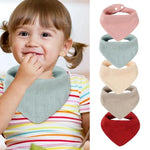 Toddler Bandana Bibs Absorbent Cotton Triangle Teething Bib Toddle Drooling Bibs Solid Color Toddler Drool Bibs for Feeding