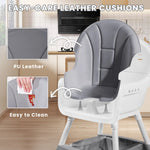 Ubravoo Convertible Baby High Chair – Portable Dining & Play Chair with Removable Double Tray and Toy Rack | Adjustable Seat & Stainless Steel Frame | Model S360