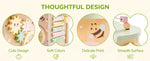 ROBOTIME Wooden Activity Cube Educational Wooden Toys with 7 Functional Areas Flower Bush Theme Montessori Toys for Toddlers