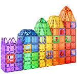🧲 60 PCS Magnetic Building Tiles for Kids – STEM Magnet Blocks Set for Ages 3+ By Coodoo | Educational Construction Toys | Sensory Learning | Safe Plastic