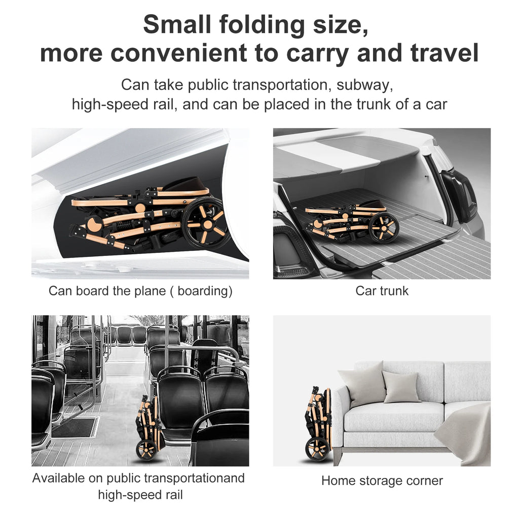 2-in-1 Lightweight Baby Stroller – Foldable Travel System for Newborn to Toddler | Comfort Ride & Free Shipping
