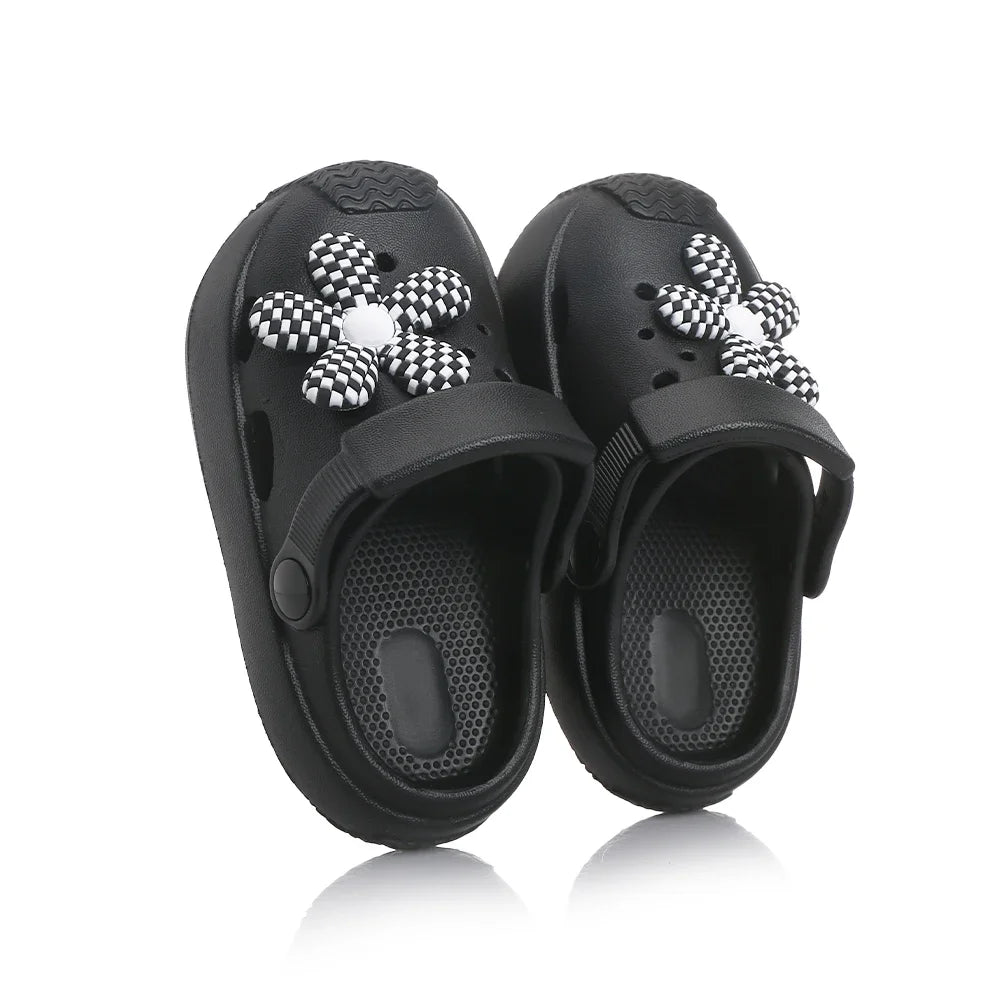 New Summer Kids Beach Slippers – Soft Anti-Slip Flower Garden Sandals for Boys & Girls, Lightweight Breathable Outdoor Shoes