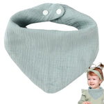 Toddler Bandana Bibs Absorbent Cotton Triangle Teething Bib Toddle Drooling Bibs Solid Color Toddler Drool Bibs for Feeding