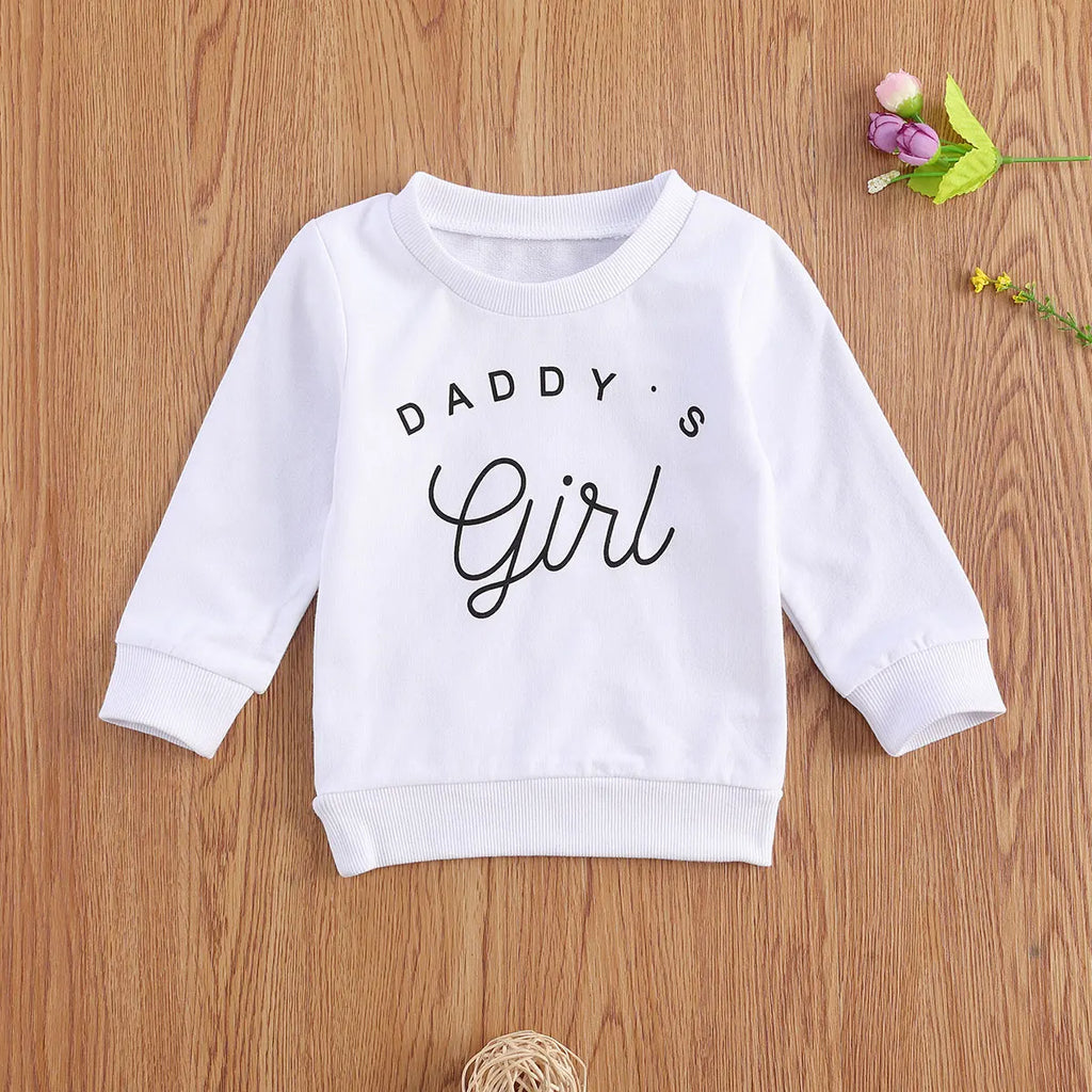 Adorable Toddler Girls Hoodies Sweet Mommy s Little Princess Graphic Print Crew Neck Sweaters for Fall Winter