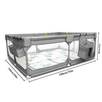 Baby Playpen with Mat 75" x 59" – Extra Large Playpen for Babies and Toddlers with Storage Bag, Non-Toxic, BPA-Free, Safe Design with No Gaps