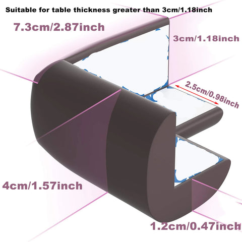4pcs Baby Proofing Corner Guards – Pre-Taped NBR Table & Furniture Protectors | Soft Anti-Collision Edge Bumpers for Child Safety
