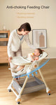 Luxury Adjustable Baby Feeding Chair – Assembly-Free High Chair with Removable Tray & Seat, EN & ASTM Certified – Metal Frame Booster Seat for Infants & Toddlers