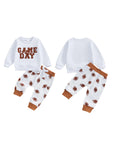 🧒 Baby Boy 2Pcs Football Outfit – Sweatshirt + Trousers Set