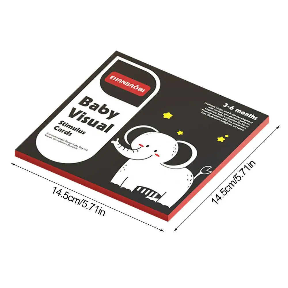 Visual Stimulation Flashcards Sensory Developmental Black White Card Brain Development Toys Black And White Cards For Kids Aged