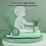 Toddler Bathtub Seat Toddler Shower Seat With Adjustable Backrest Portable Baby Bath Chair With Suction Cup Base Non-Slip Bath