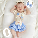 Toddler Girls Floral Print Romper with Ruffle Sleeves, Matching Shorts & Headband – Cute Summer Baby Outfit Set