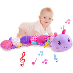 5-Sensory Baby Caterpillar Toy - Musical Plush with Crinkle/Rattle Sounds, Early Learning Developmental Toy for 0-12M✔Non-Toxic