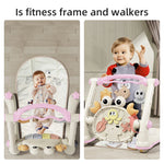 New Baby Toddler Multi-Function Four-in-One Baby Car Fitness Rack Piano Baby Walking Car Table Trolley Toy For 0-18 Months