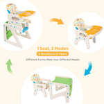 Sejoy 3-in-1 High Chair for Babies & Toddlers – Adjustable Backrest, Removable Tray & Washable Cushion – ASTM & CPC Certified Feeding Chair