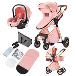 Lightweight 3-in-1 Baby Stroller with Isofix | High Landscape Travel System for Newborns to 6 Years