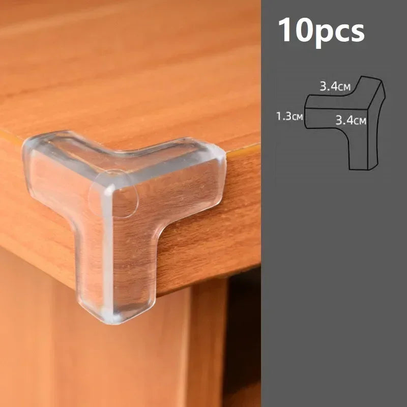 4pcs/10pcs Baby Safety Silicone Table Corner & Edge Guards – Anti-Collision Protection Cover for Furniture & Electrical Sockets