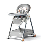Luxury Adjustable Baby Feeding Chair – Assembly-Free High Chair with Removable Tray & Seat, EN & ASTM Certified – Metal Frame Booster Seat for Infants & Toddlers