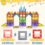 🧲 60 PCS Magnetic Building Tiles for Kids – STEM Magnet Blocks Set for Ages 3+ By Coodoo | Educational Construction Toys | Sensory Learning | Safe Plastic