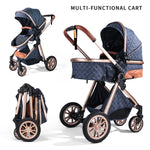 High Landscape Baby Stroller – Foldable 2-in-1 Travel Pram for Newborns & Toddlers (0–3 Years)