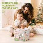 ROBOTIME Wooden Activity Cube Educational Wooden Toys with 7 Functional Areas Flower Bush Theme Montessori Toys for Toddlers