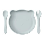 Wholesale Silicone Baby Feeding Set BPA Free Suction Dishes Plate Feeding Sucker Bowl Spoon Fork Children Tableware Baby Stuff