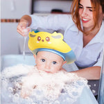 Silicone Baby Shower Cap Silicone Shower Cap Bathing Protection Wash Hair Shield Cartoon Shower Hats Eye And Ear Protection