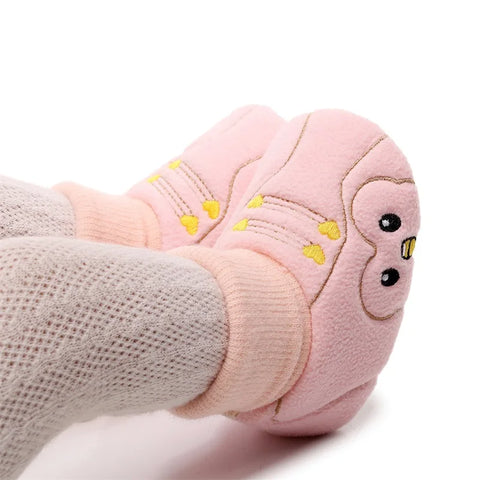 Adorable Animal Print Toddler Sneakers Soft Sole Slip-On Shoes for Baby Boys and Girls with Non-Slip Bottoms