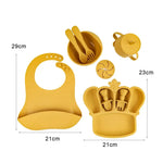 9Pcs Silicone Baby Feeding Set – Suction Bowl, Divided Plate, Bib, Fruit Feeder, Spoons, Forks, Sippy Cup & Utensils – BPA-Free Tableware Gift for Newborns & Toddlers