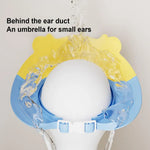 Silicone Baby Shower Cap Silicone Shower Cap Bathing Protection Wash Hair Shield Cartoon Shower Hats Eye And Ear Protection