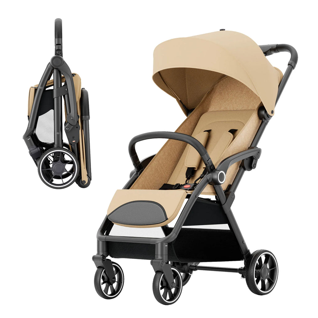 High View Portable Baby Stroller – Lightweight Travel Stroller with 360° Swivel Seat, Compact Fold, and Sun Protection for Babies & Toddlers