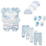 Unisex Newborn Baby Bodysuit Set – 19-Piece Cotton Bodysuits & Accessories for Boys & Girls
