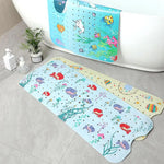 Baby Bath Mat Non Slip Cartoon Pattern Extra Long Kids Bathtub Mat 40 X 16 Inch Machine Washable Toddler Baby Bathtub Mat With