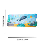 Baby Bath Mat Non Slip Cartoon Pattern Extra Long Kids Bathtub Mat 40 X 16 Inch Machine Washable Toddler Baby Bathtub Mat With
