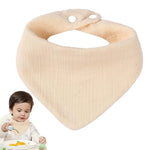 Toddler Bandana Bibs Absorbent Cotton Triangle Teething Bib Toddle Drooling Bibs Solid Color Toddler Drool Bibs for Feeding