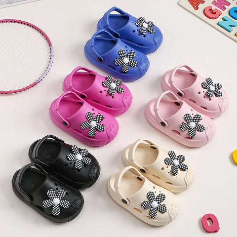 New Summer Kids Beach Slippers – Soft Anti-Slip Flower Garden Sandals for Boys & Girls, Lightweight Breathable Outdoor Shoes