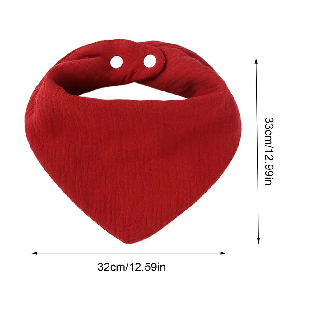Toddler Bandana Bibs Absorbent Cotton Triangle Teething Bib Toddle Drooling Bibs Solid Color Toddler Drool Bibs for Feeding