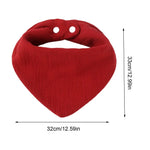 Toddler Bandana Bibs Absorbent Cotton Triangle Teething Bib Toddle Drooling Bibs Solid Color Toddler Drool Bibs for Feeding