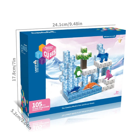 105PCS Magnetic Building Blocks for Kids – Creative STEM Educational Construction Set | Safe Sensory Toys for Ages 3+