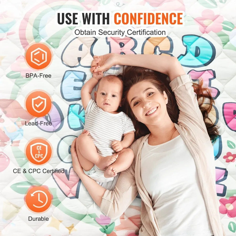 Extra Large Baby Play Mat 71x79 – Soft Reversible Foam Mat for Crawling, Tummy Time & Toddlers | Waterproof, Non-Toxic, Cushioned Play Area for Infants & Nursery Floor